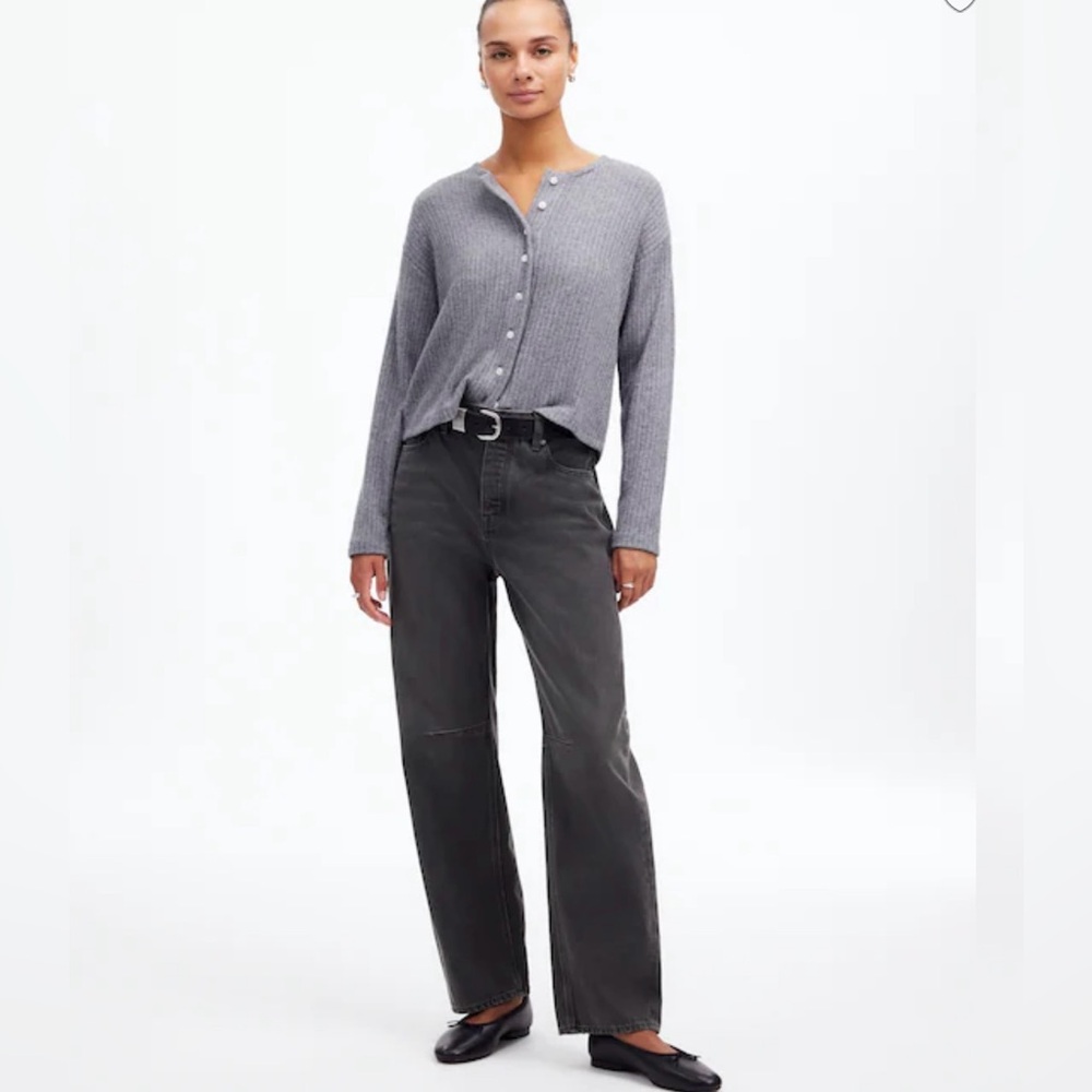 Madewell Charcoal darted barrel Jeans